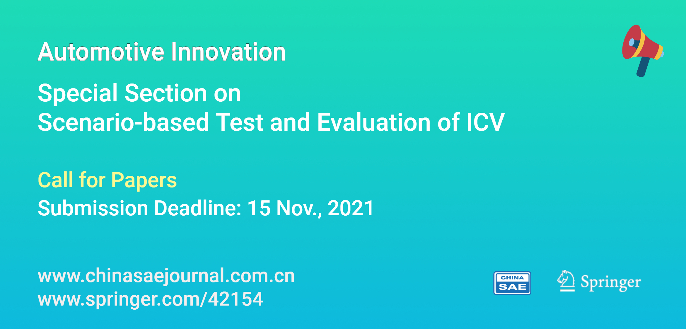 	      	Special Section on Scenario-based Test and Evaluation of ICV
	      	