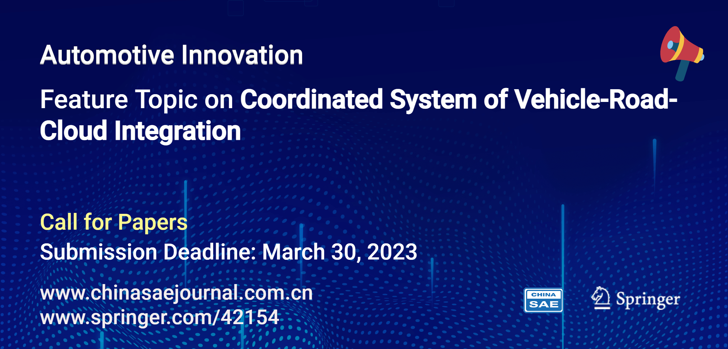 	      	Call for Papers | Feature Topic on Coordinated System of Vehicle-Road-Cloud Integration
	      	